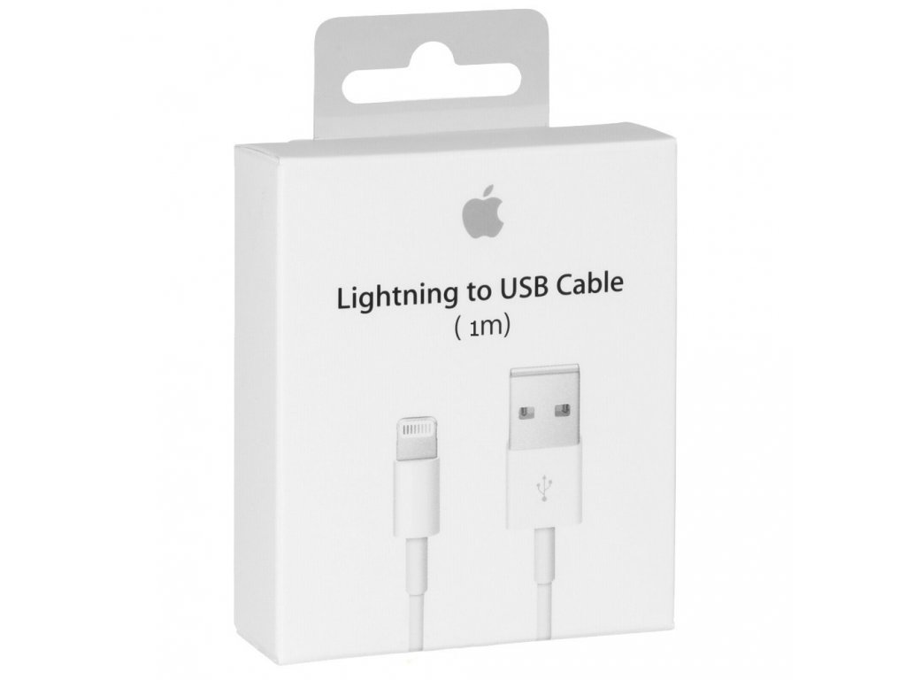 Datový kabel lightning (iPhone) 1m bílý - original
